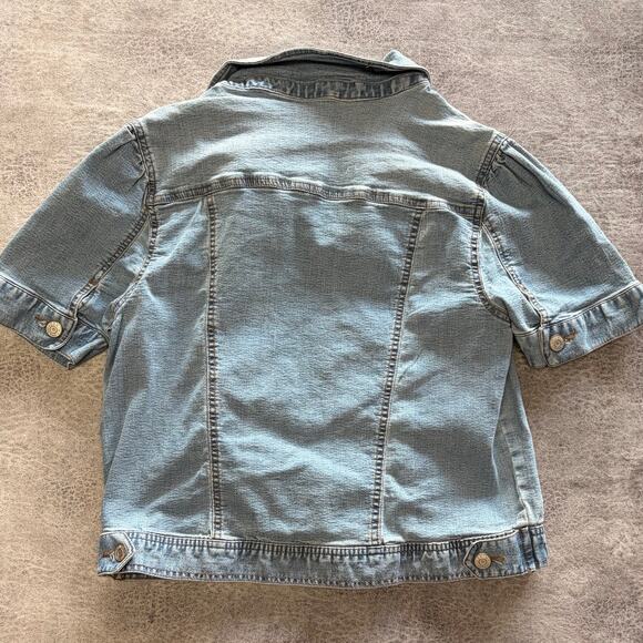 Denim Button Up Womens Top - Picture 4 of 6